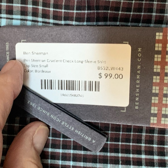 BEN SHERMAN Plaid Shirt NWT 🌴 - Picture 3 of 9
